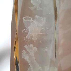 Pooh-Piglet-Tigger Laser Etched Crystal